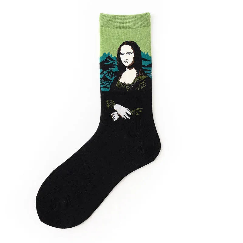 European And American Retro Abstract Art Van Gogh Oil Painting Socks - Bellarte Enchanté European And American Retro Abstract Art Van Gogh Oil Painting Socks